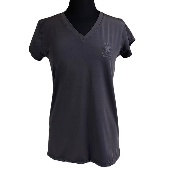 BEVERLY Hills Polo club v-neck, short sleeve, top size medium - Picture 1 of 5